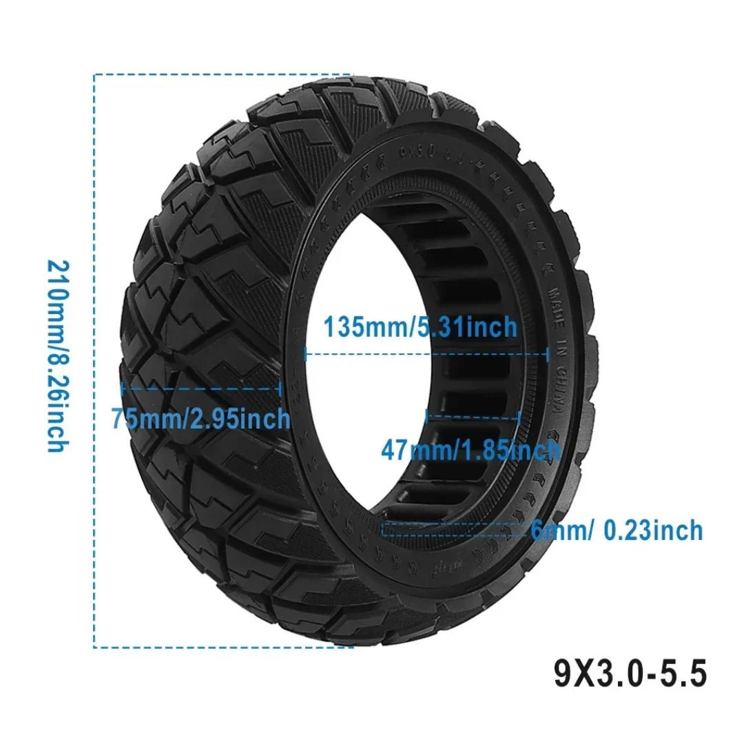 Däck 9" Semi - solida KuKirin G2 Pro - Line Edition - Reservdel - Wheelyshop