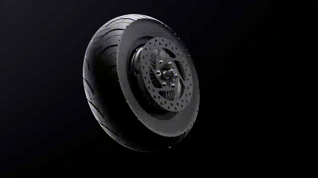 Hiley Tiger 10 V5 Elsparkcykel motorhjul GIF - Wheelyshop.se