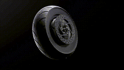 Hiley Tiger 10 V5 Elsparkcykel motorhjul GIF - Wheelyshop.se