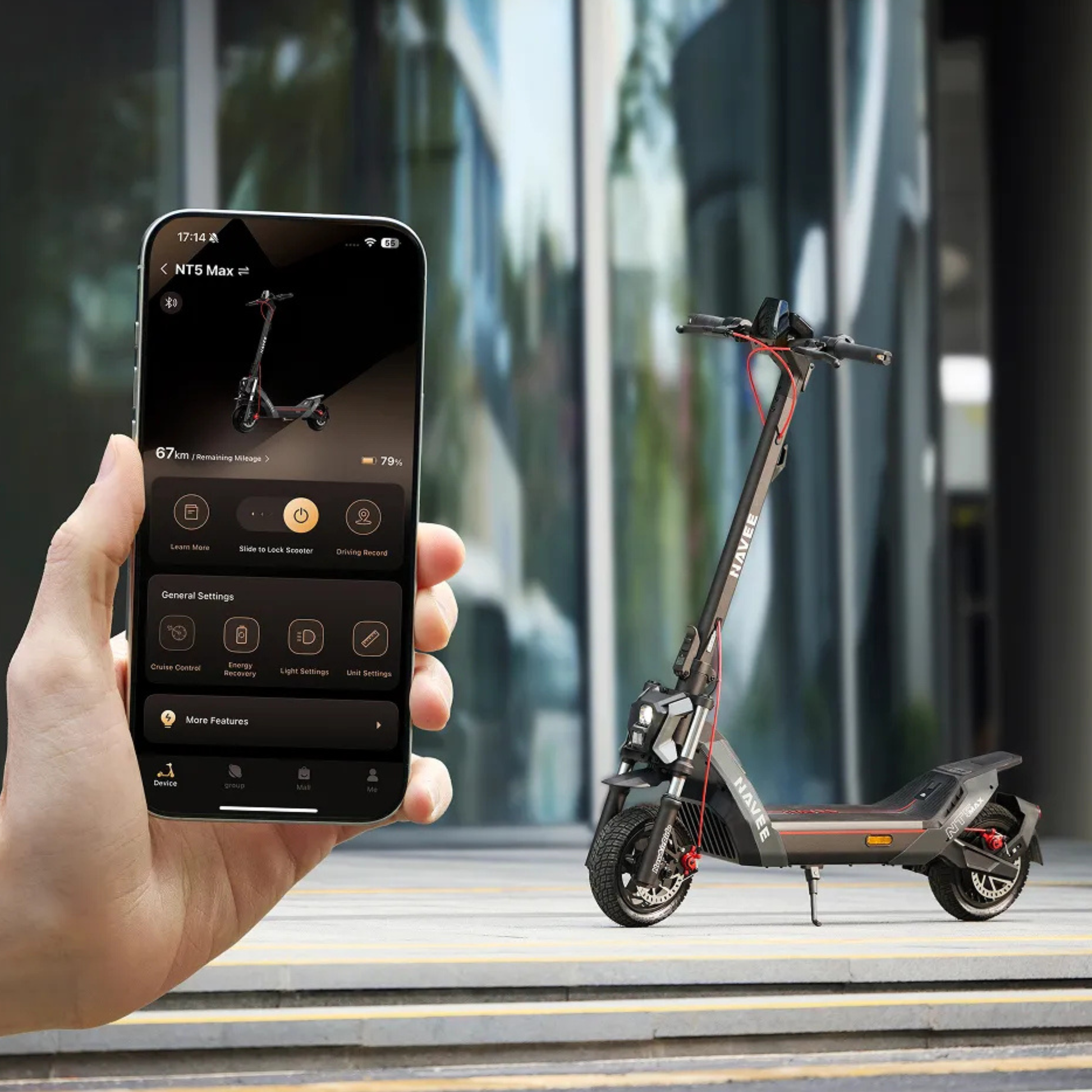 NAVEE NT5 Max - Electric scooter - Wheelyshop