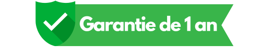 Sécurité incluse – 1 an de garantie inclus