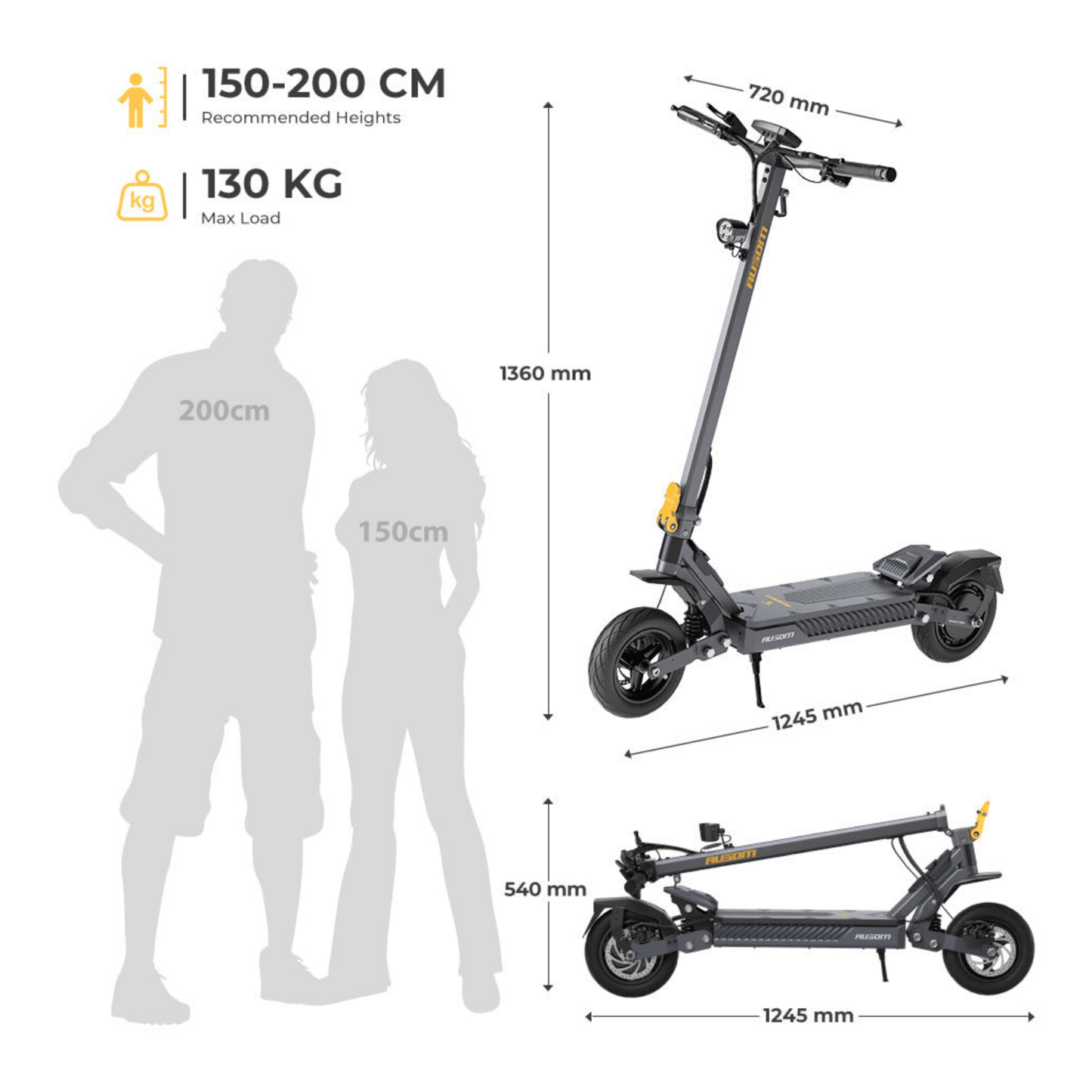 Ausom Gosoul 2 - Elsparkcykel - Wheelyshop