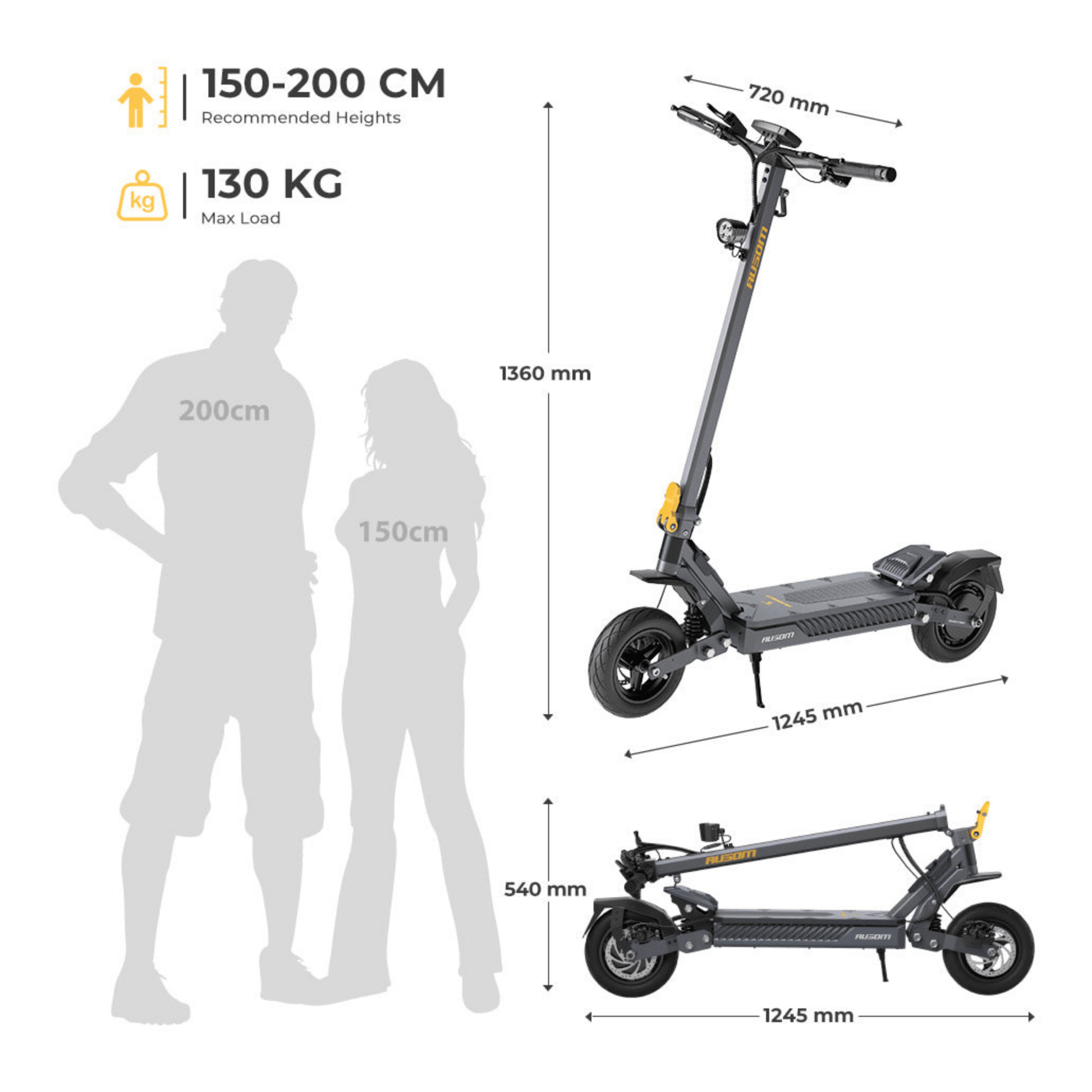 Ausom Gosoul 2 - Elsparkcykel - Wheelyshop