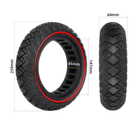 Tire 10" Semi - solid Xiaomi 4 Ultra/4 Lite - Spare part - Wheelyshop